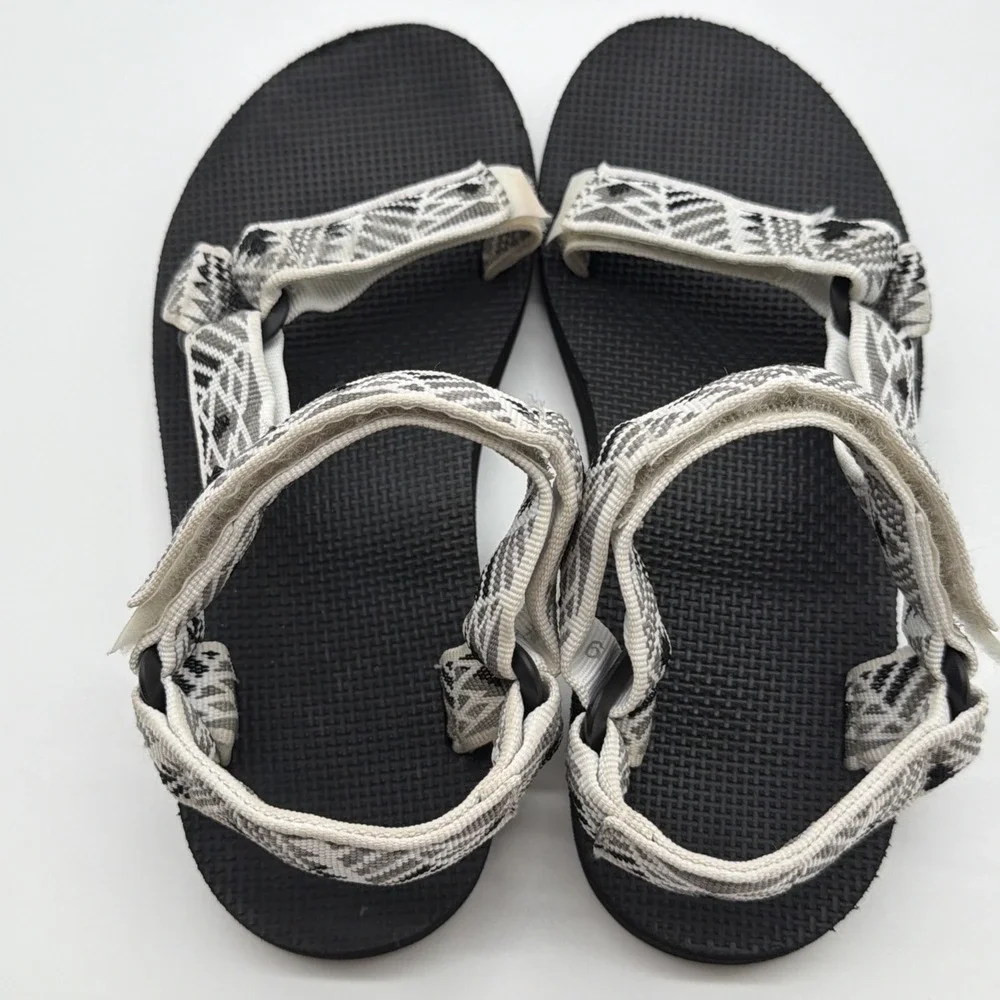TEVA Sandals Black White Aztec Size 6 BWGR / 1003987 ORIGINAL UNIVERSAL SPORT